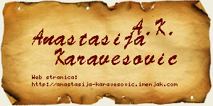 Anastasija Karavesović vizit kartica